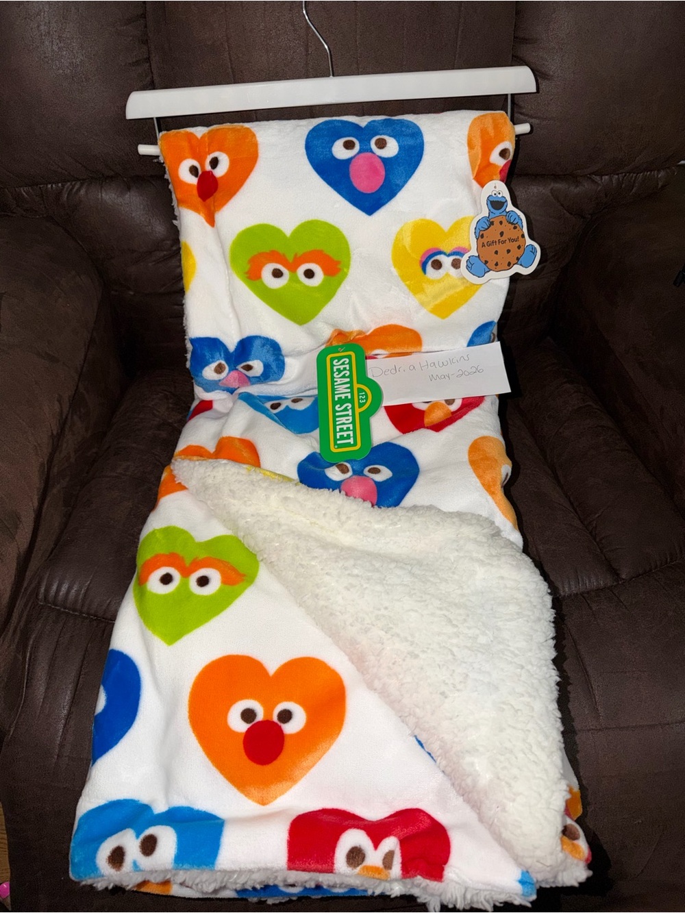 Workshop Republic Clothing Plush Decorative Throw - Blue, Green, White, Pink
